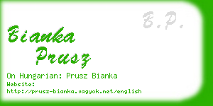 bianka prusz business card
